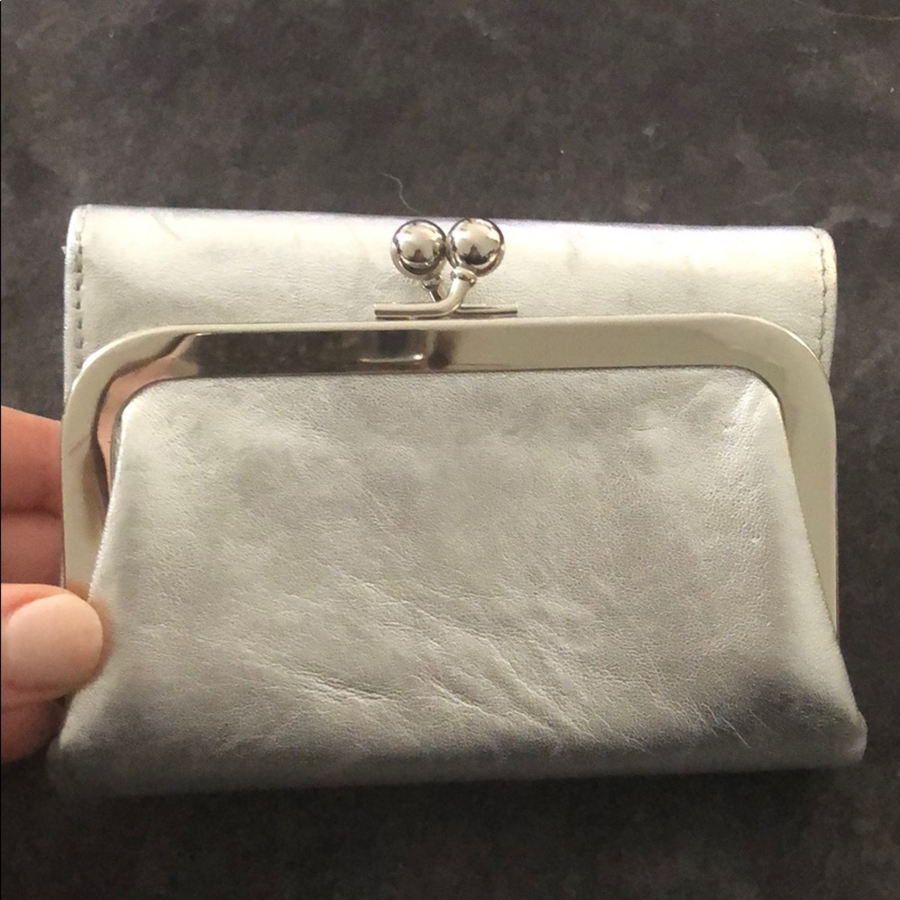 Hobo international wallet from Nordstrom’s silver